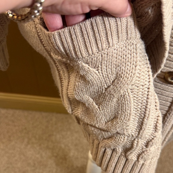 Torrid Ultra-Soft Chunky Cable Knit Cardigan - Oatmeal Beige - Size 1X  14-16 - Picture 4 of 9